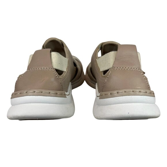 Clarks Collection Teagan Step Sneakers Women's 10 Sand Leather Fisherman Sandals - Picture 4 of 11